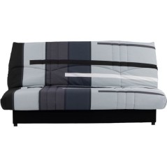 Banquette clic-clac - 3 places - Piste Gris - 190 x 90 x 92 cm - PIXIE