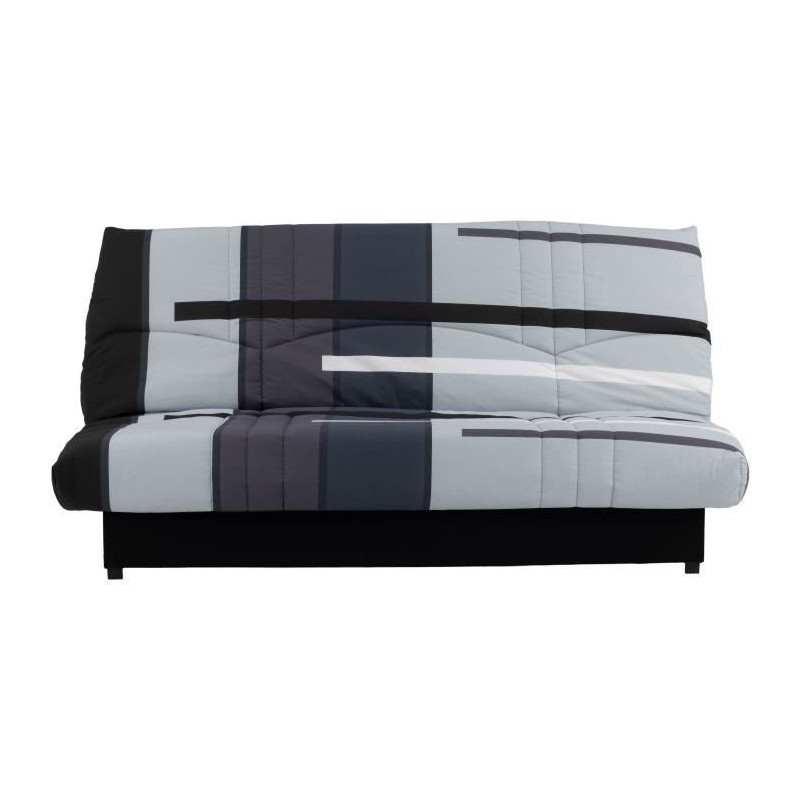 Banquette clic-clac - 3 places - Piste Gris - 190 x 90 x 92 cm - PIXIE