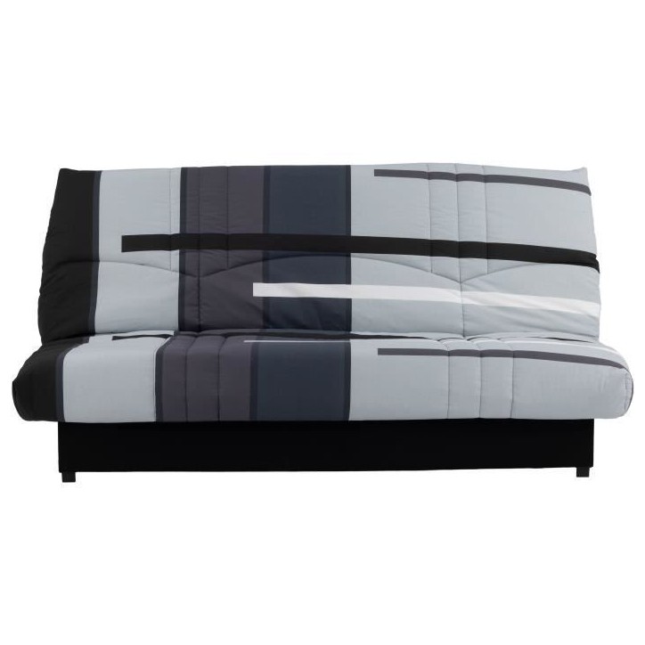 Banquette clic-clac - 3 places - Piste Gris - 190 x 90 x 92 cm - PIXIE