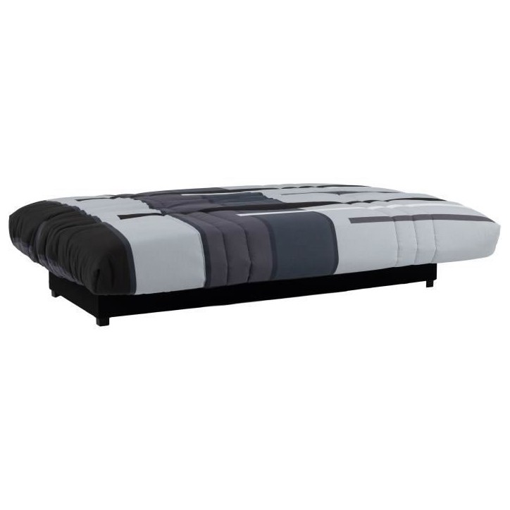 Banquette clic-clac - 3 places - Piste Gris - 190 x 90 x 92 cm - PIXIE