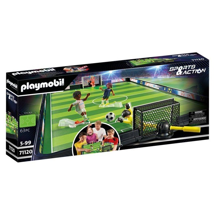 PLAYMOBIL 71120 Stade de football, My Life Sport & action, avec mécanisme de tir et 2 buts pour jouer, 63 pieces, des 4 ans PLAYMOBIL 71120 Stade de football, My Life Sport & action, avec mécanisme de tir et 2 buts pour jouer, 63 pieces, des 4 ans