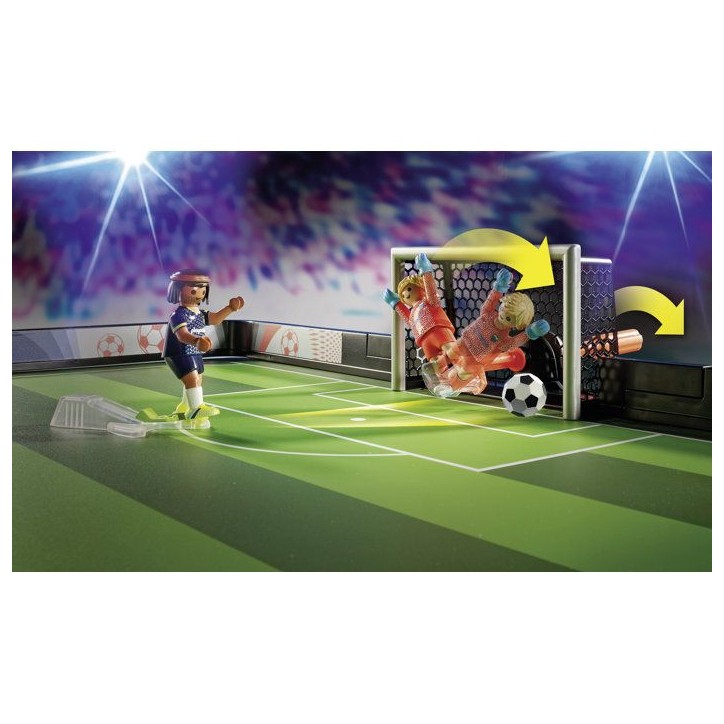 PLAYMOBIL 71120 Stade de football, My Life Sport & action, avec mécanisme de tir et 2 buts pour jouer, 63 pieces, des 4 ans PLAYMOBIL 71120 Stade de football, My Life Sport & action, avec mécanisme de tir et 2 buts pour jouer, 63 pieces, des 4 ans