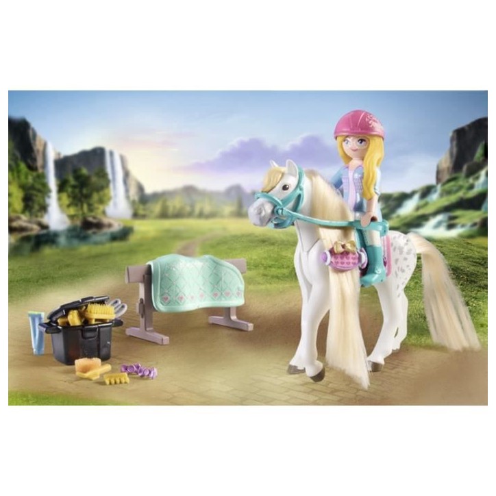 PLAYMOBIL 71354 Isabella & Lioness aire de lavage - Horses of Waterfall - Des 5 ans - Enfant - 86 pieces