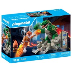 Playmobil 71831 Les super-héros contre le lézard géant, Super Heroe