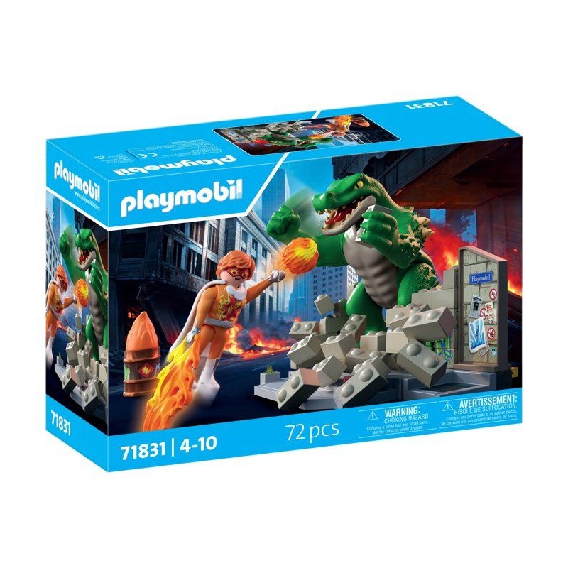 Playmobil 71831 Les super-héros contre le lézard géant, Super Heroe