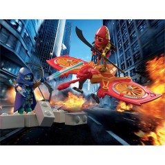 PLAYMOBIL 71833 Super-héros et son drone contre un ninja, Super Heroes, univers miniature, 39 pieces, des 4 ans