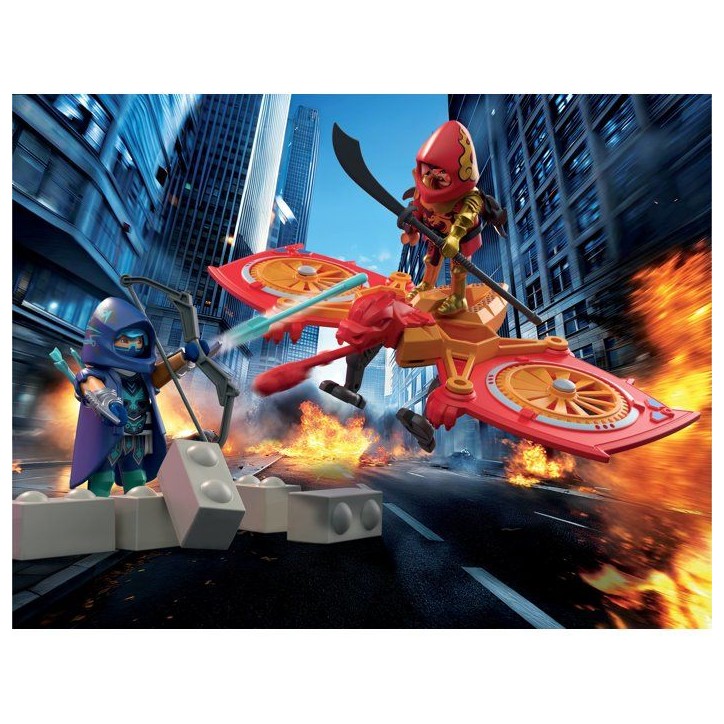 PLAYMOBIL 71833 Super-héros et son drone contre un ninja, Super Heroes, univers miniature, 39 pieces, des 4 ans PLAYMOBIL 71833 Super-héros et son drone contre un ninja, Super Heroes, univers miniature, 39 pieces, des 4 ans