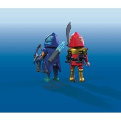PLAYMOBIL 71833 Super-héros et son drone contre un ninja, Super Heroe