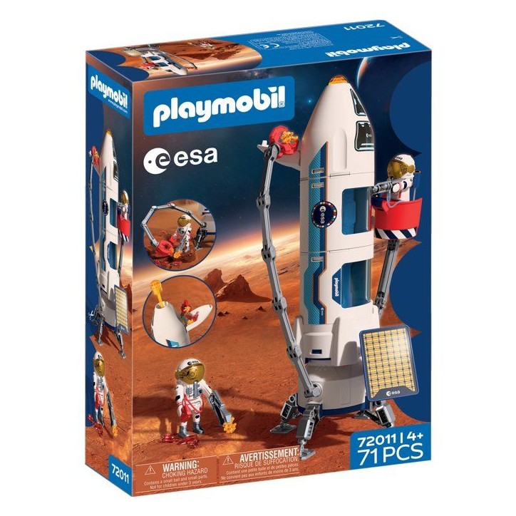 PLAYMOBIL 72011 Fusée d'exploration sur Mars de l'ESA, L'espace, 71 pieces, des 4 ans PLAYMOBIL 72011 Fusée d'exploration sur Mars de l'ESA, L'espace, 71 pieces, des 4 ans