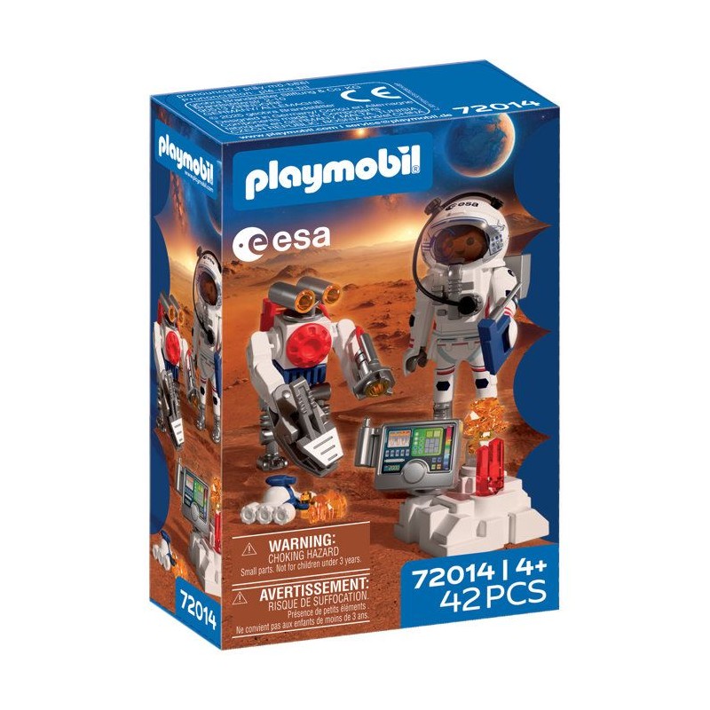 PLAYMOBIL 72014 Astronaute de l'ESA avec robot, L'espace, 42 pieces, d