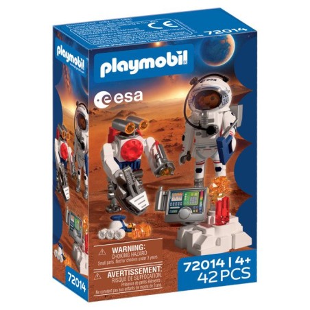 PLAYMOBIL 72014 Astronaute de l'ESA avec robot, L'espace, 42 pieces, d