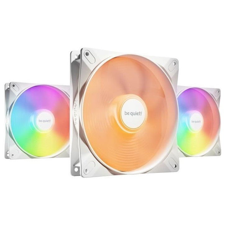 BE QUIET! - Light Wings LX - Ventilateur Boîtier - BL131 - 140 mm - PWM high - Speed White Triple - Pack