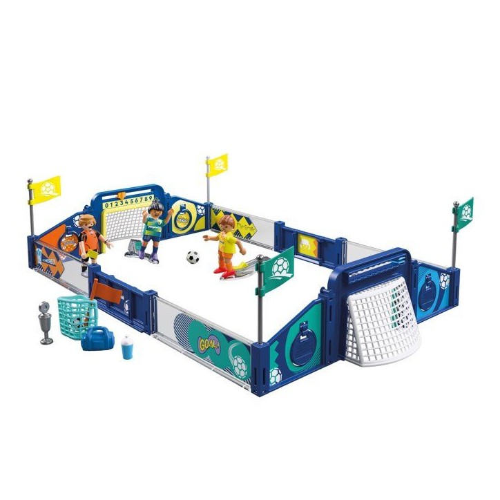PLAYMOBIL 72056 Stade de football et défis, My Life Sport & action, avec mécanisme de tir et 2 buts pour jouer, 78 pieces, des PLAYMOBIL 72056 Stade de football et défis, My Life Sport & action, avec mécanisme de tir et 2 buts pour jouer, 78 pieces, des