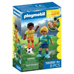 PLAYMOBIL 72058 Joueurs de football, My Life Football Sport & action,