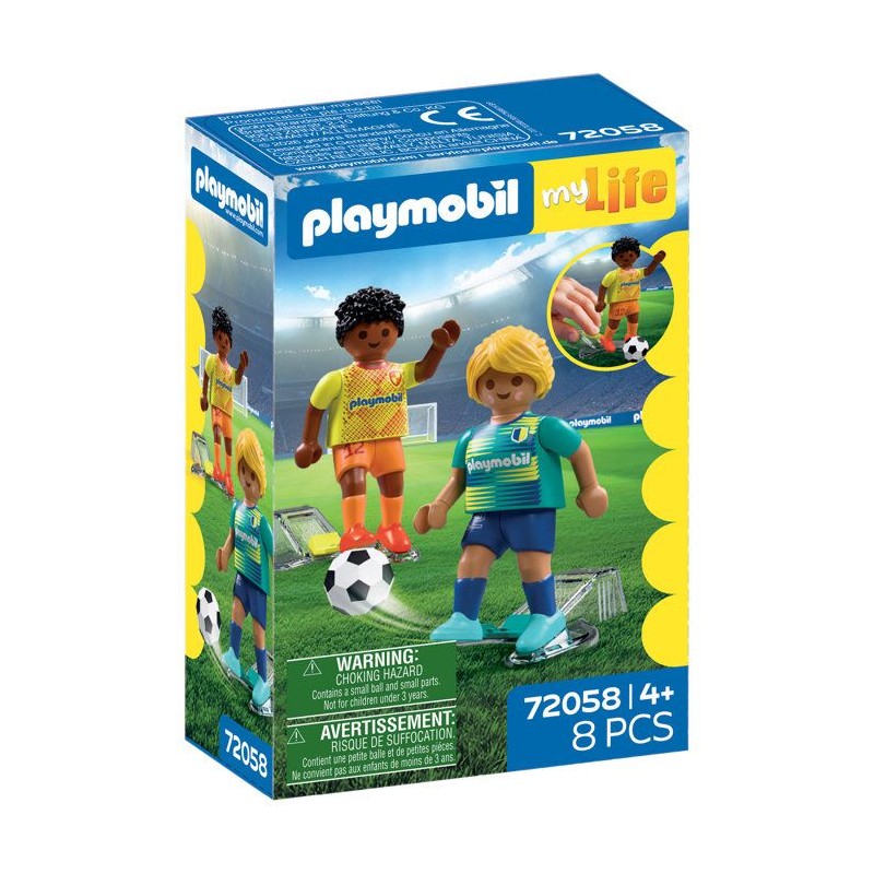 PLAYMOBIL 72058 Joueurs de football, My Life Football Sport & action,