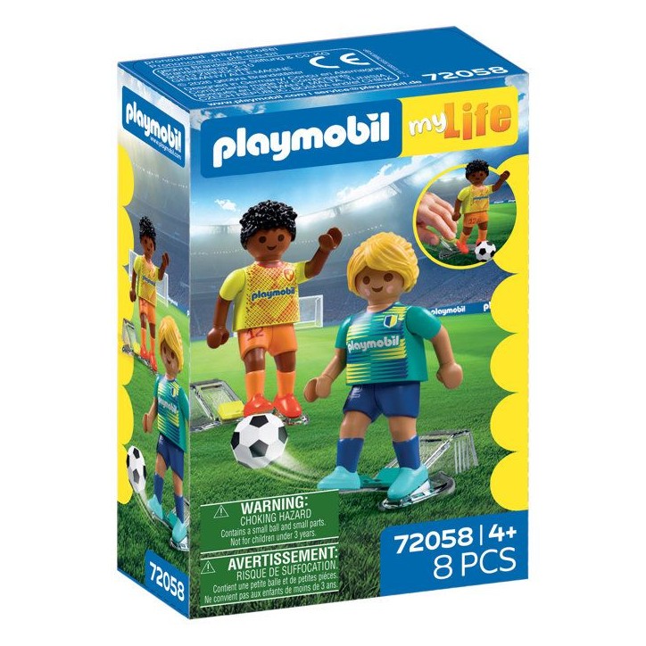 PLAYMOBIL 72058 Joueurs de football, My Life Football Sport & action, 8 pieces, des 4 ans