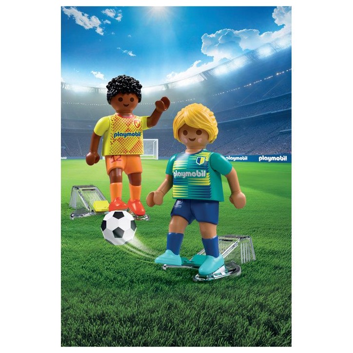 PLAYMOBIL 72058 Joueurs de football, My Life Football Sport & action, 8 pieces, des 4 ans