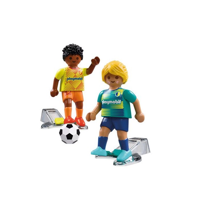 PLAYMOBIL 72058 Joueurs de football, My Life Football Sport & action, 8 pieces, des 4 ans
