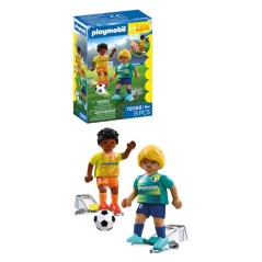 PLAYMOBIL 72058 Joueurs de football, My Life Football Sport & action,