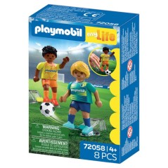 PLAYMOBIL 72058 Joueurs de football, My Life Football Sport & action,