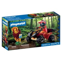 PLAYMOBIL 72064 Quad tout-terrain, Véhicule de course, 34 pieces, Des
