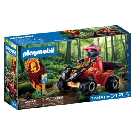 PLAYMOBIL 72064 Quad tout-terrain, Véhicule de course, 34 pieces, Des