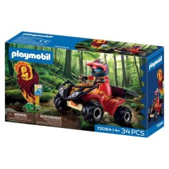 PLAYMOBIL 72064 Quad tout-terrain, Véhicule de course, 34 pieces, Des