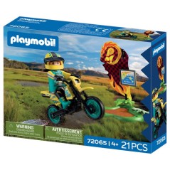 PLAYMOBIL 72065 Motocross, Véhicule de course, 21 pieces, rider & acc