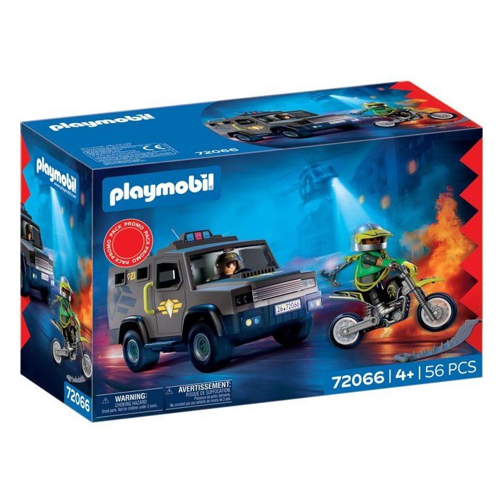 PLAYMOBIL 72066 Fourgon d'intervention des forces spéciales, City Action, Les policiers, Promo Pack, 56 pieces, des 4 ans PLAYMOBIL 72066 Fourgon d'intervention des forces spéciales, City Action, Les policiers, Promo Pack, 56 pieces, des 4 ans