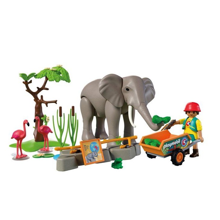 PLAYMOBIL 72068 Eléphants et soigneur animalier, My Life, Le Zoo, Promo pack, 43 pieces, Des 4 ans PLAYMOBIL 72068 Eléphants et soigneur animalier, My Life, Le Zoo, Promo pack, 43 pieces, Des 4 ans