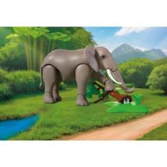 PLAYMOBIL 72068 Eléphants et soigneur animalier, My Life, Le Zoo, Pro
