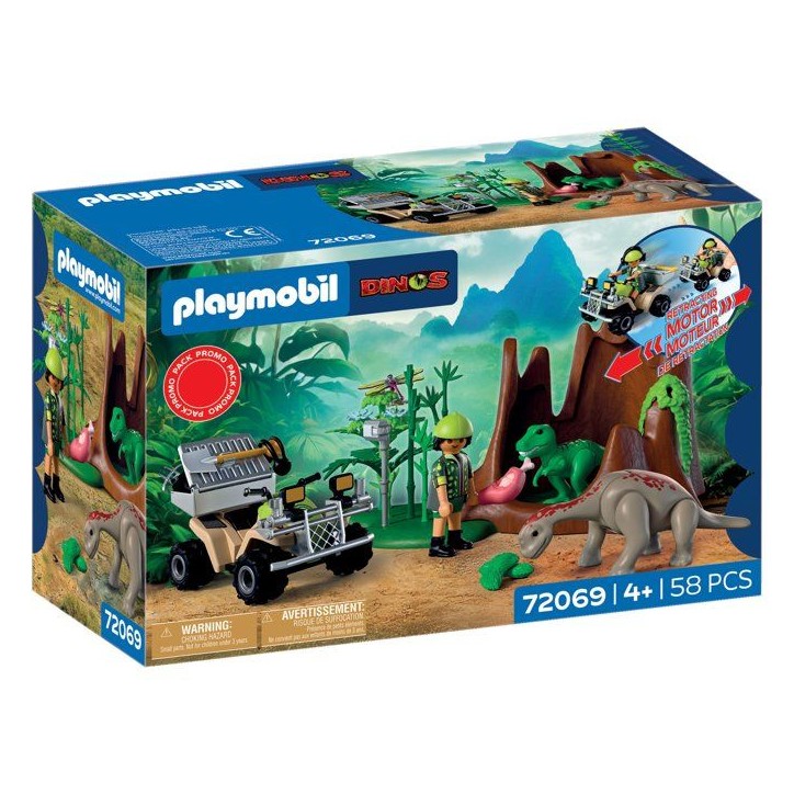 PLAYMOBIL 72069 L'antre du dinosaure, Dinos, Promo pack, 58 pieces, Des 4 ans PLAYMOBIL 72069 L'antre du dinosaure, Dinos, Promo pack, 58 pieces, Des 4 ans