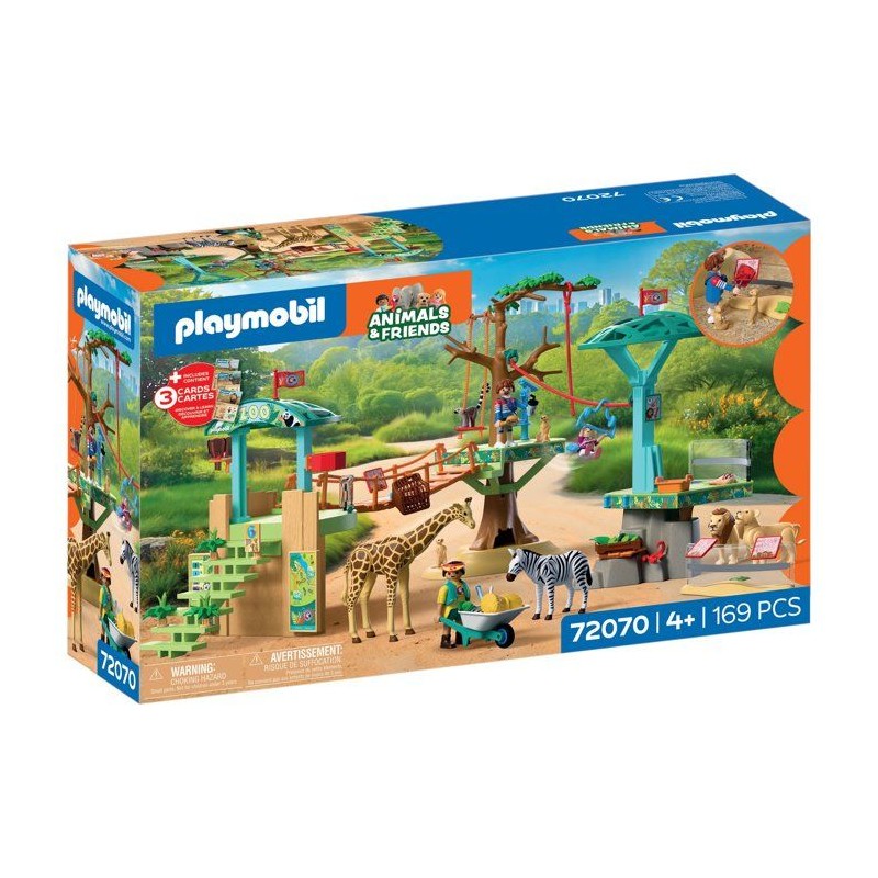 PLAYMOBIL 72070 Zoo : Parc aventure au milieu des animaux sauvages, un