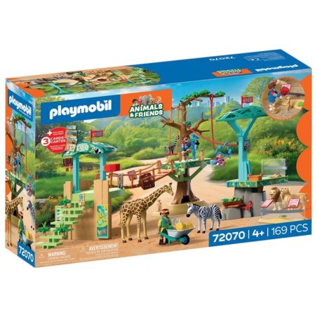 PLAYMOBIL 72070 Zoo : Parc aventure au milieu des animaux sauvages, un