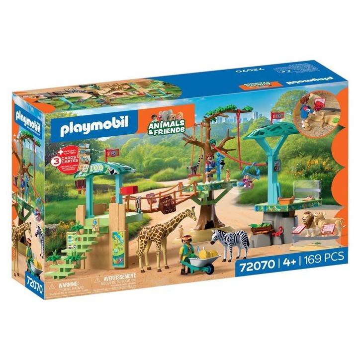 PLAYMOBIL 72070 Zoo : Parc aventure au milieu des animaux sauvages, univers miniature, 169 pieces, des 4 ans PLAYMOBIL 72070 Zoo : Parc aventure au milieu des animaux sauvages, univers miniature, 169 pieces, des 4 ans