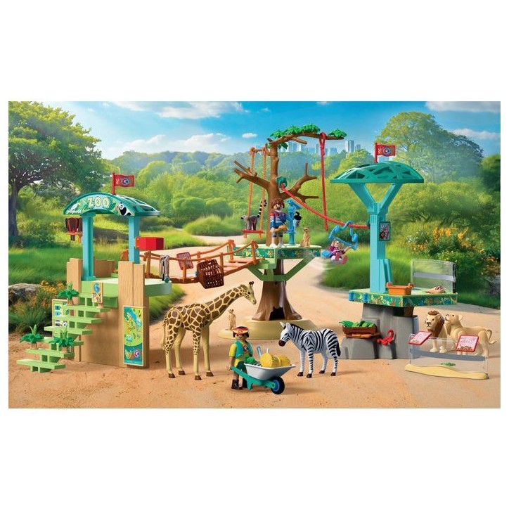 PLAYMOBIL 72070 Zoo : Parc aventure au milieu des animaux sauvages, univers miniature, 169 pieces, des 4 ans PLAYMOBIL 72070 Zoo : Parc aventure au milieu des animaux sauvages, univers miniature, 169 pieces, des 4 ans