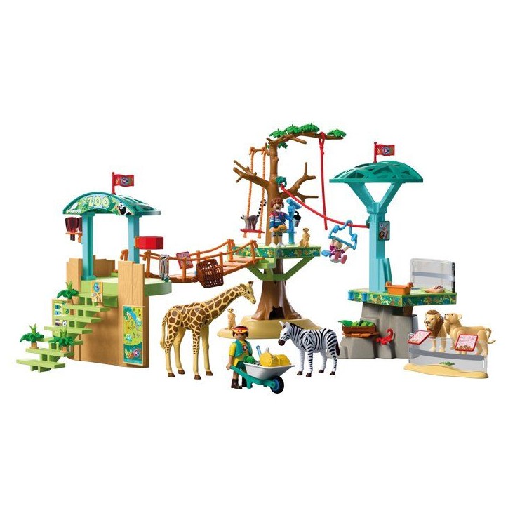 PLAYMOBIL 72070 Zoo : Parc aventure au milieu des animaux sauvages, univers miniature, 169 pieces, des 4 ans PLAYMOBIL 72070 Zoo : Parc aventure au milieu des animaux sauvages, univers miniature, 169 pieces, des 4 ans