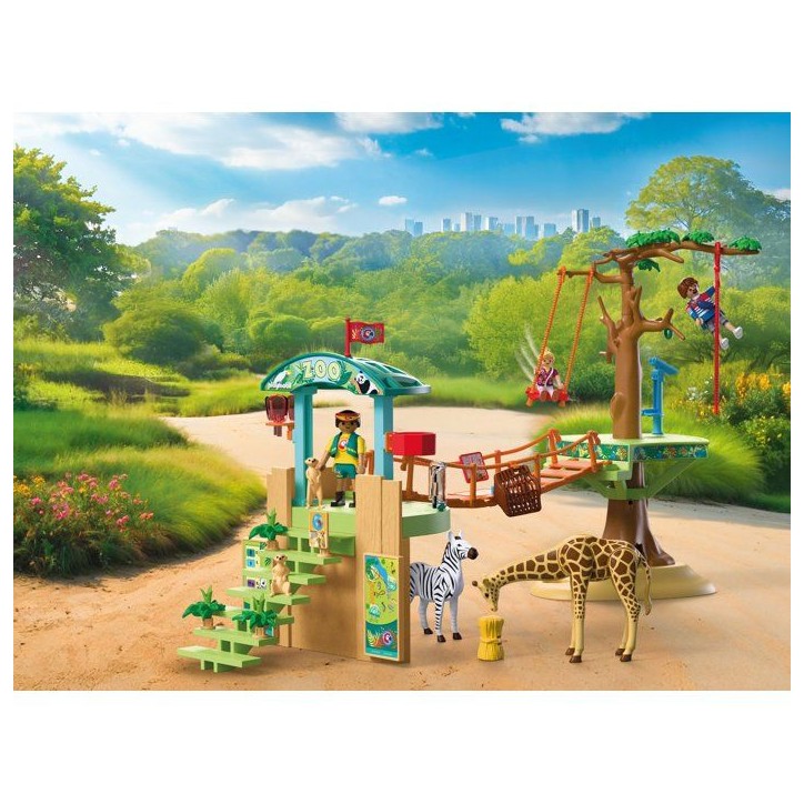 PLAYMOBIL 72070 Zoo : Parc aventure au milieu des animaux sauvages, univers miniature, 169 pieces, des 4 ans PLAYMOBIL 72070 Zoo : Parc aventure au milieu des animaux sauvages, univers miniature, 169 pieces, des 4 ans