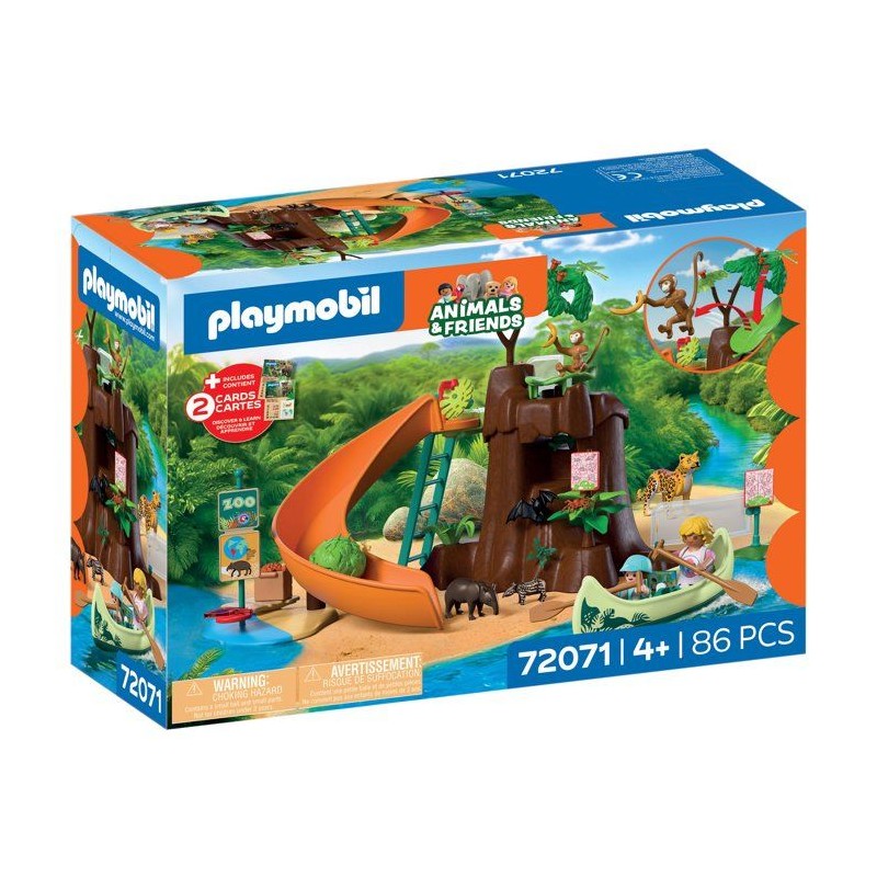 PLAYMOBIL 72071 Zoo : Au coeur de la jungle, univers miniature, 86 pie