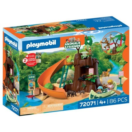 PLAYMOBIL 72071 Zoo : Au coeur de la jungle, univers miniature, 86 pie