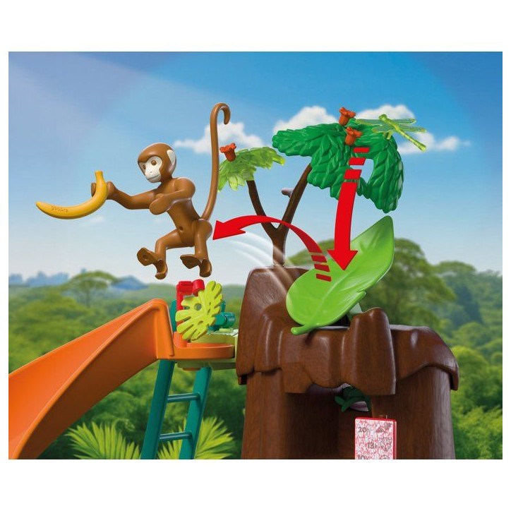 PLAYMOBIL 72071 Zoo : Au coeur de la jungle, univers miniature, 86 pieces, des 4 ans
