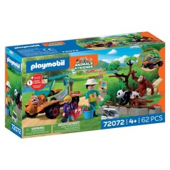 PLAYMOBIL 72072 Zoo : Gardien de zoo et véhicule