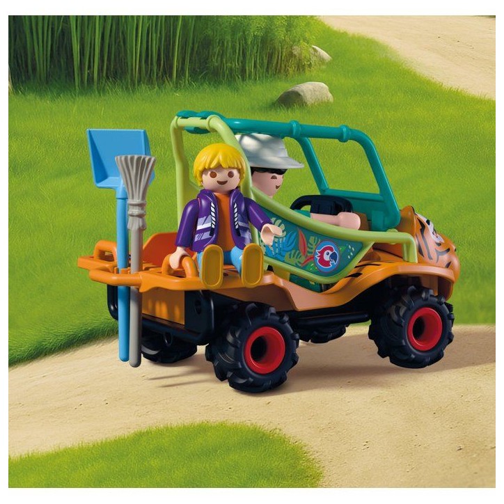 PLAYMOBIL 72072 Zoo : Gardien de zoo et véhicule