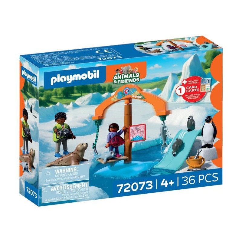 PLAYMOBIL 72073 Zoo : a la découverte de la banquise, univers miniatu