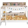 PARISOT Lits superposés enfant 2 x 90x200 cm - Décor Chene et Blanc