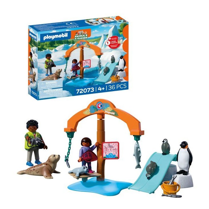 PLAYMOBIL 72073 Zoo : a la découverte de la banquise, univers miniature, 36 pieces, des 4 ans PLAYMOBIL 72073 Zoo : a la découverte de la banquise, univers miniature, 36 pieces, des 4 ans