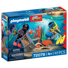 PLAYMOBIL 72078 Policiers plongeurs et trésor, City Action Les polici