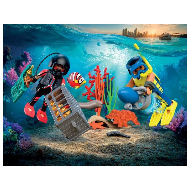 PLAYMOBIL 72078 Policiers plongeurs et trésor, City Action Les policiers, univers miniature, 41 pieces, des 4 ans PLAYMOBIL 72078 Policiers plongeurs et trésor, City Action Les policiers, univers miniature, 41 pieces, des 4 ans