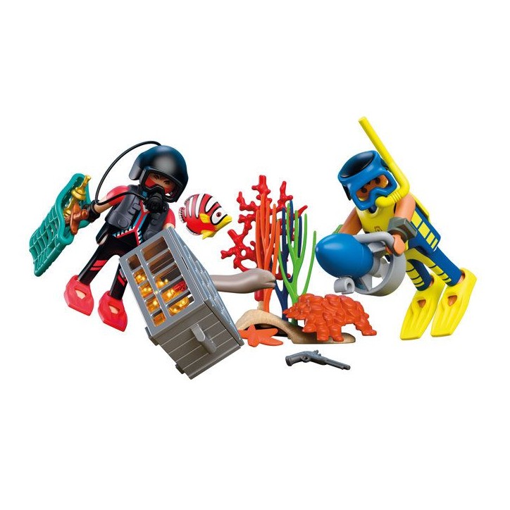 PLAYMOBIL 72078 Policiers plongeurs et trésor, City Action Les policiers, univers miniature, 41 pieces, des 4 ans PLAYMOBIL 72078 Policiers plongeurs et trésor, City Action Les policiers, univers miniature, 41 pieces, des 4 ans
