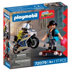 PLAYMOBIL 72079 Course-poursuite en moto, City Action, Les Policiers,